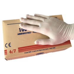 Gants latex poudre 6/7 par 100