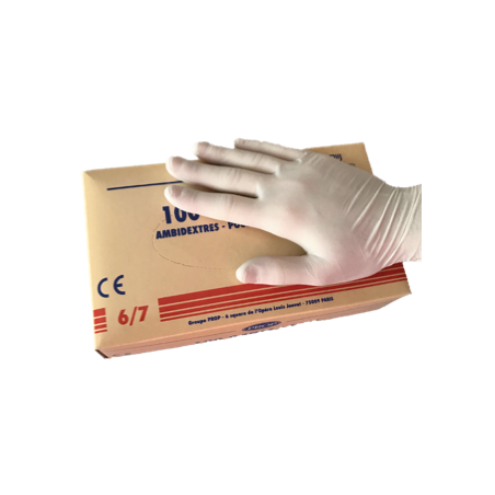 Gants latex poudre 6/7 par 100