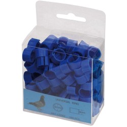 ANNEAU PLASTIQUE 8MM PIGEONS BLEU (100 UNITÉS)