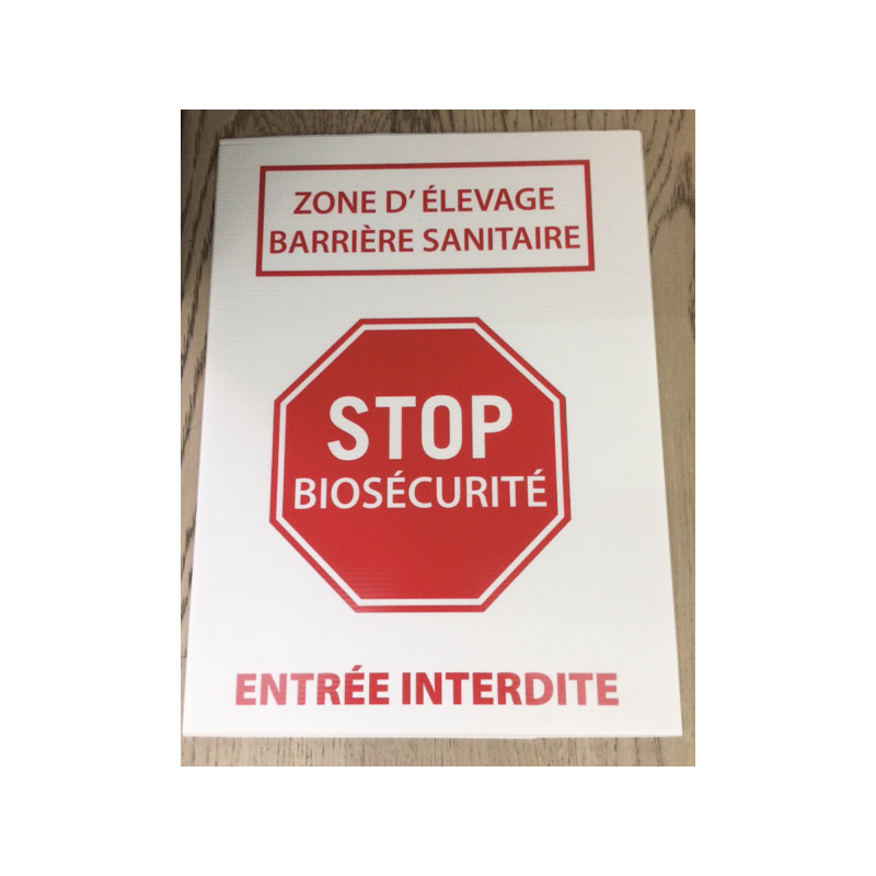 PANNEAU BIOSÉCURITÉ 30X40