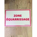 PANNEAU ZONE D\'EQUARRISSAGE 20X30