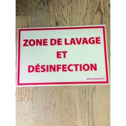 PANNEAU ZONE DE LAVAGE 20X30