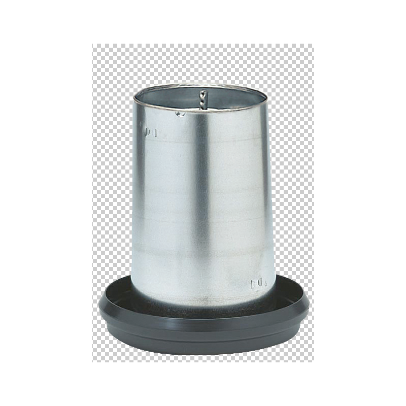 TRÉMIE GALVA FOND PLASTIQUE TIGE CREUSE 18KG SS COUVERCLE