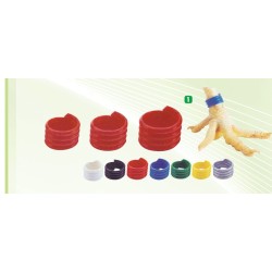Bague a spire diam.16 pour poule par 100 poule/faisan/canard
