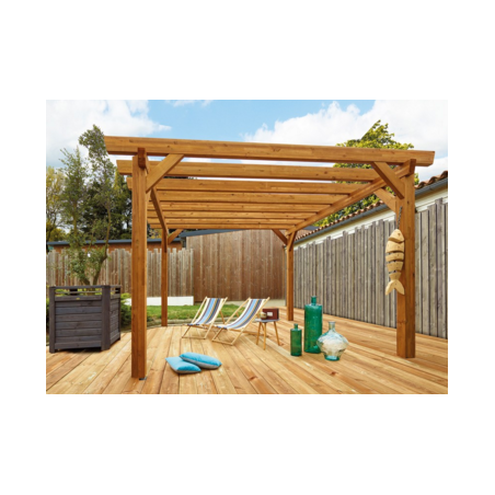 PERGOLA BOIS INDÉPENDANTE ALBIZIA