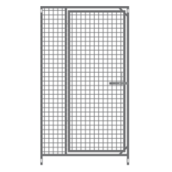 PANNEAU DE CHENIL, GRILLE À MAILLES SOUDÉES BASIC AVEC PORTE 1MXHT1,50M