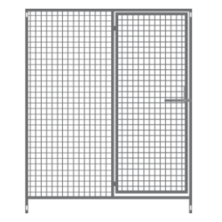 PANNEAU DE CHENIL, GRILLE À MAILLES SOUDÉES BASIC AVEC PORTE 1,50MXHT1,50M